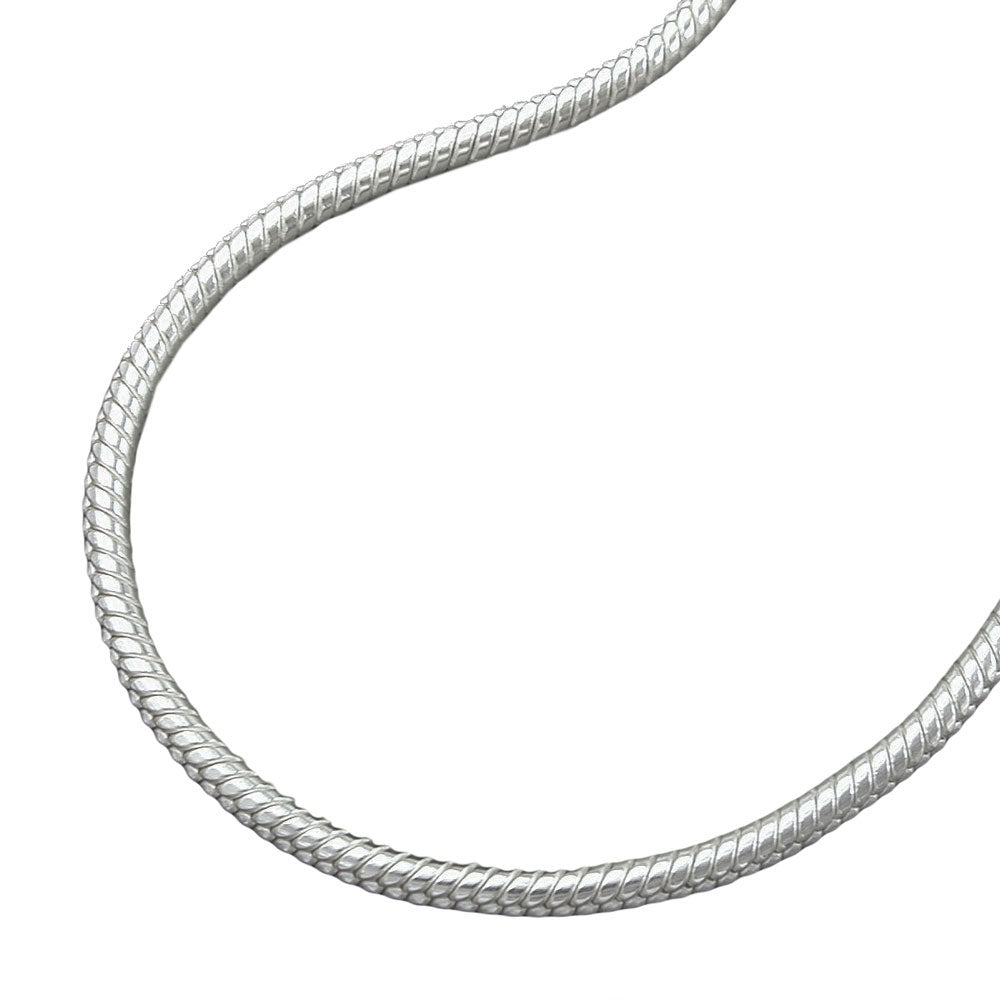 Kette 1,5mm runde Schlangenkette Silber 925 42-45cm