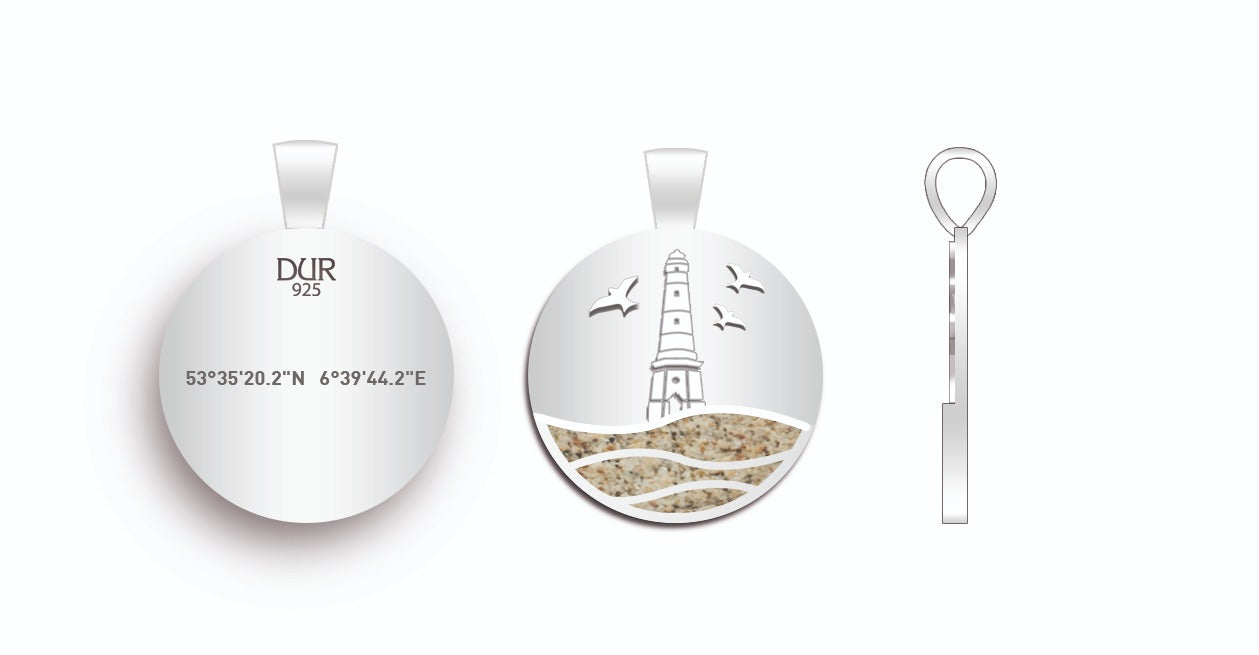 Anhänger Strandwellen "Borkum" Strandsand