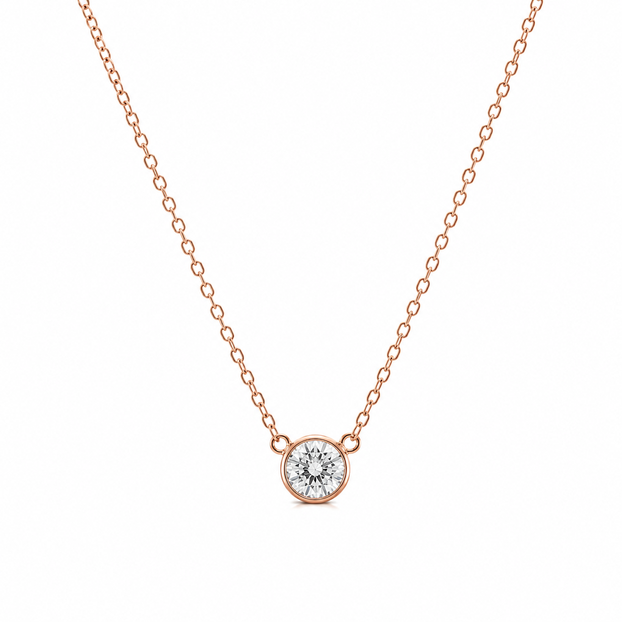 Sterling Silber Kette mit Zirkonia, echtgold vergoldet