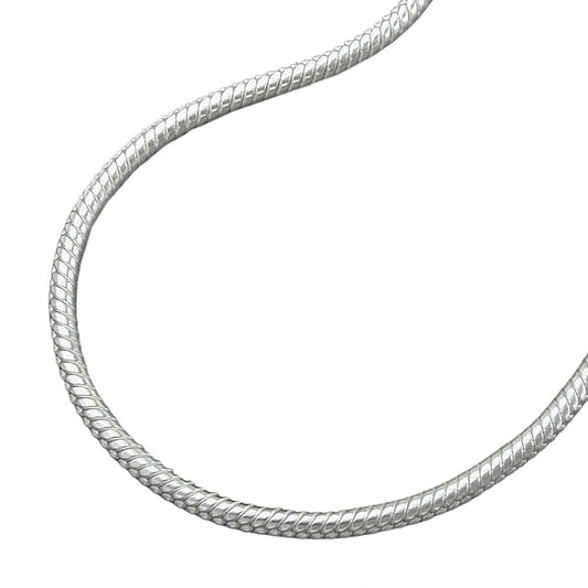 Kette 1,5mm runde Schlangenkette Silber 925 42-45cm
