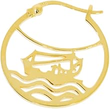 Seemanns-Ohrring, Creole mit Krabbenkutter