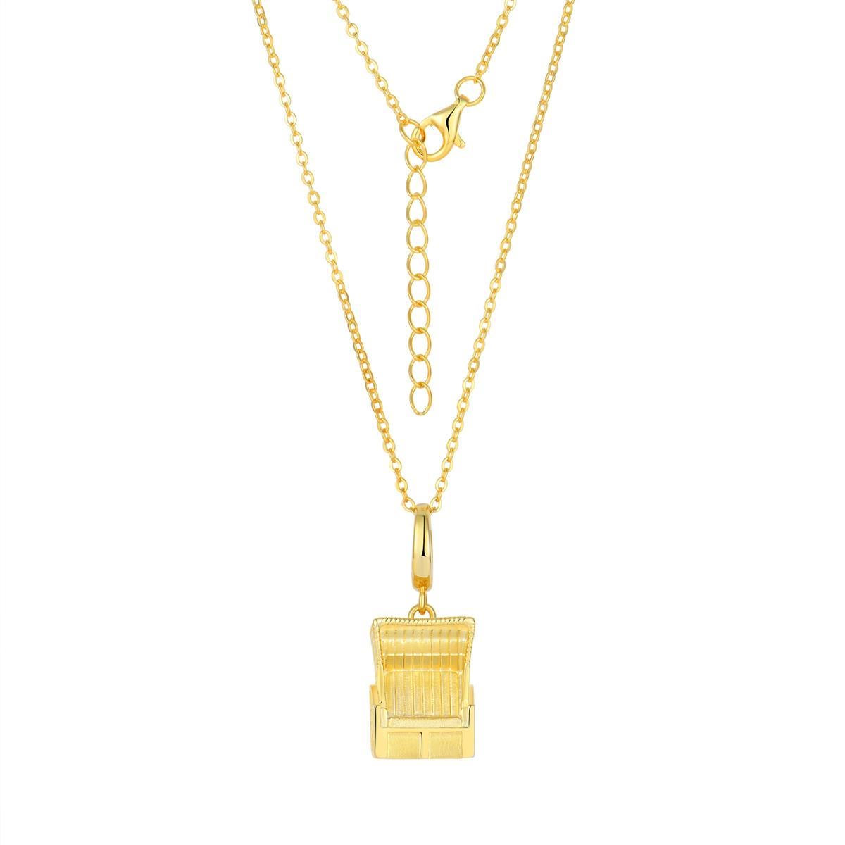 Strandkorb Anhänger/Charm Edelstahl