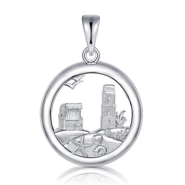 Alter Leuchtturm mit Strandkorb Anhänger