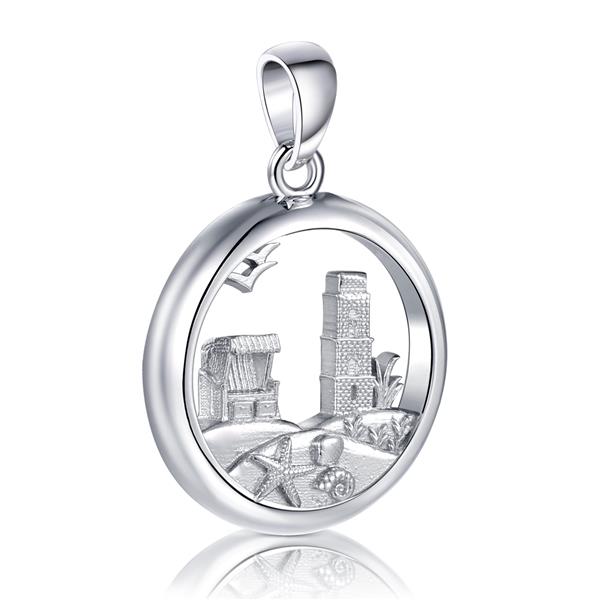 Alter Leuchtturm mit Strandkorb Anhänger