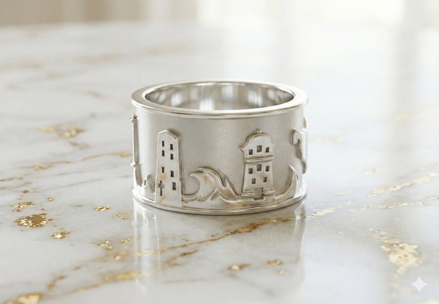 Borkumer Türmering aus 925 Silber