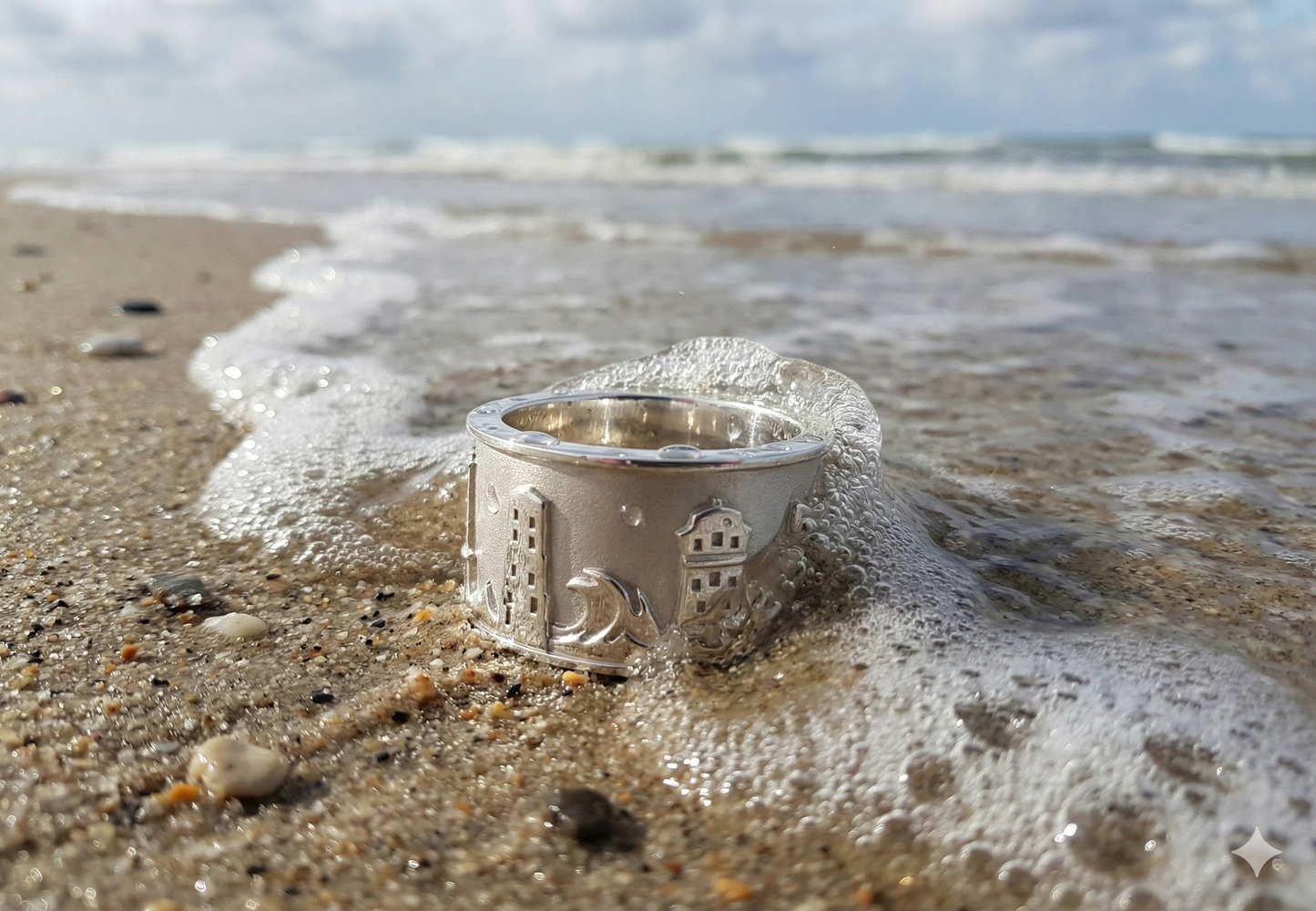 Borkumer Türmering aus 925 Silber