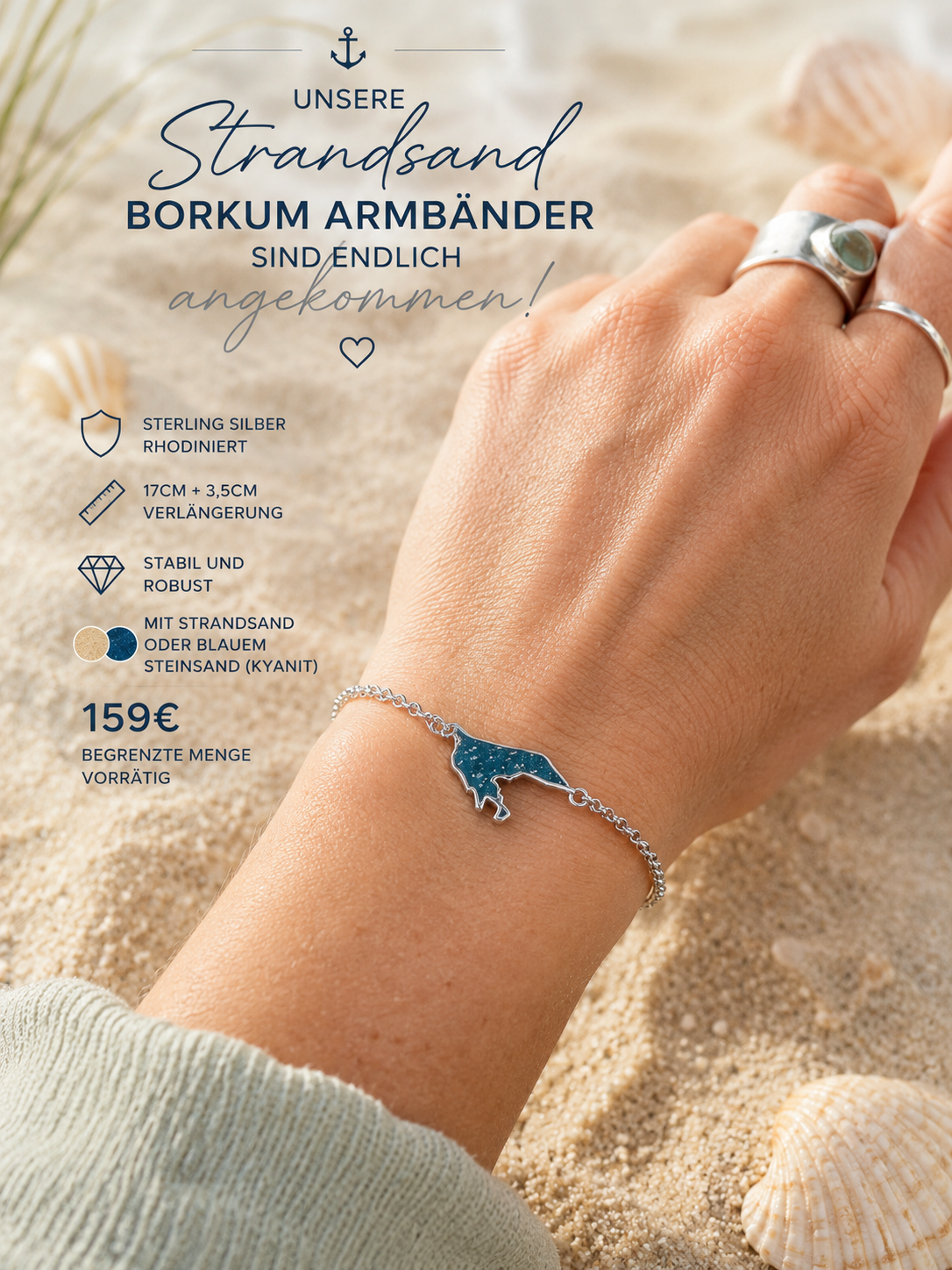Borkum Armband mit Strandsand