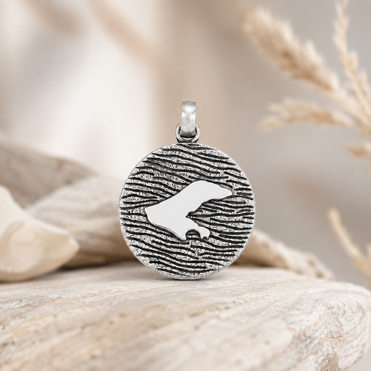 Borkum Anhänger 20 mm | Massiv 925 Sterling Silber