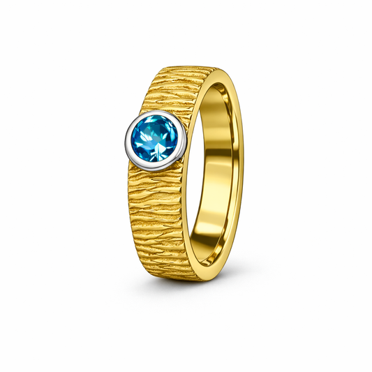 Gezeitenring – Blauer Topas