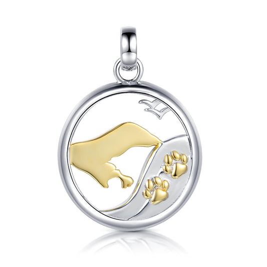 Borkum Anhänger mit Hundepfoten